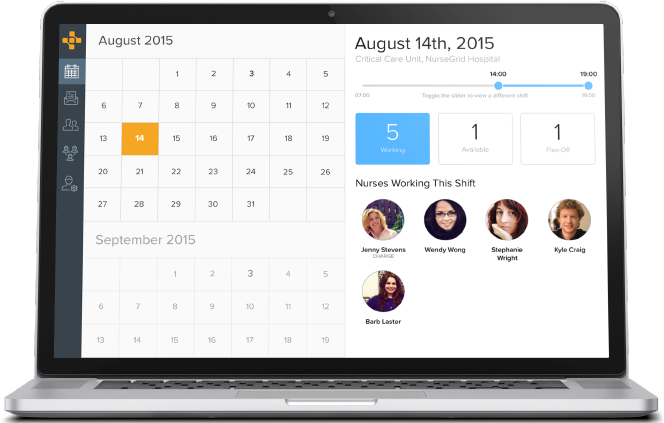 NurseGrid web application for nurse scheduling and nurse staffing in hospitals