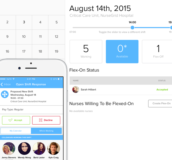 NurseGrid shows you who works with you